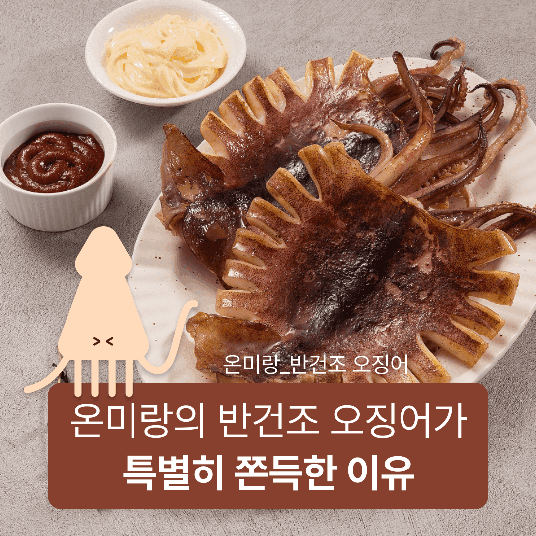[오성푸드] 온미랑의 반건조 오징어가 특별히 쫀득한 이유