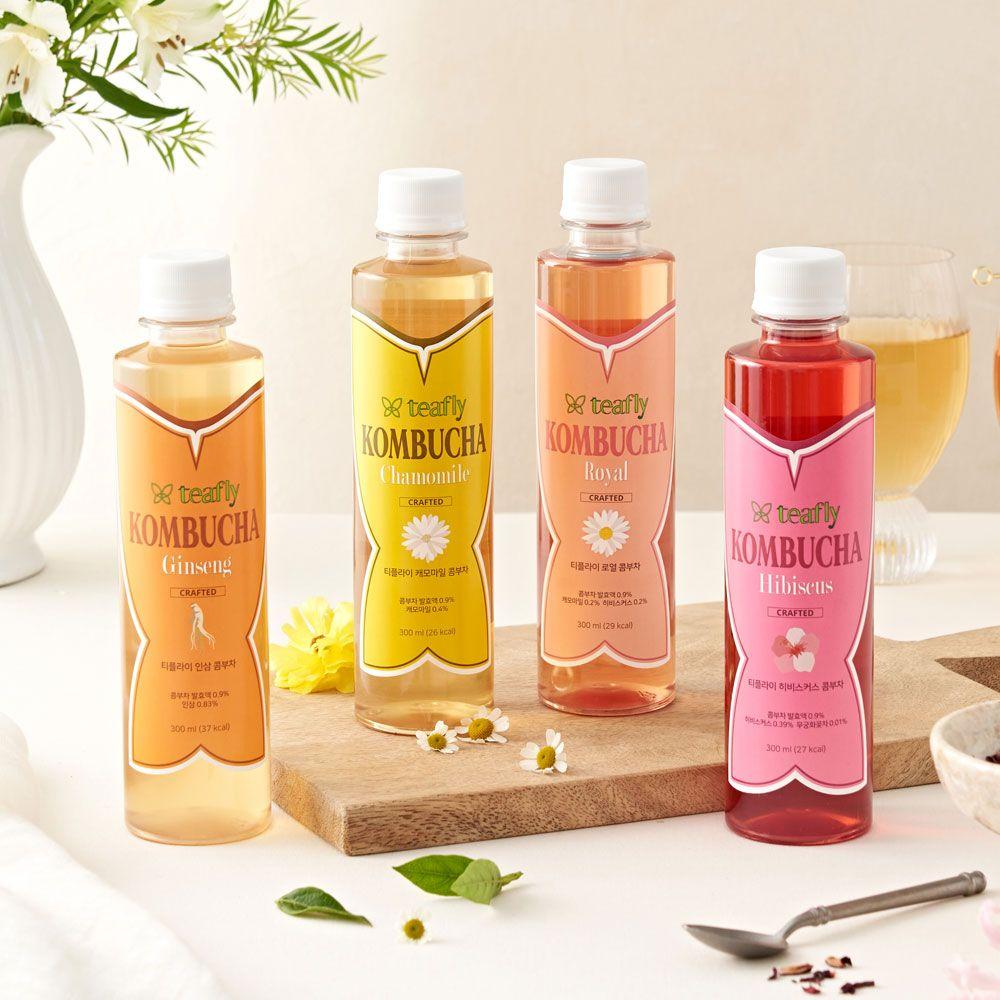 [스윗드오] 티플라이 콤부차 300ml 4종ㅣ향긋한 꽃 향기와 상큼한 스파클링이 더해진