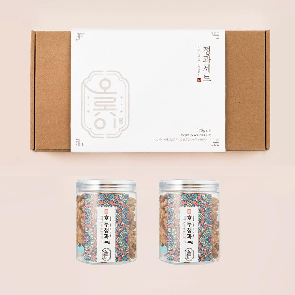 [오롯이] 호두정과 1세트 (130g x 2개입)ㅣ고급 식재료로 만든 수제 간식