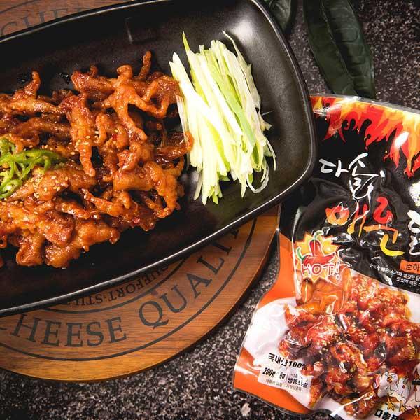 [다솔푸드] 매운닭발(순하게 매운맛) 200g 1봉ㅣ직화구이로 순하게 매운