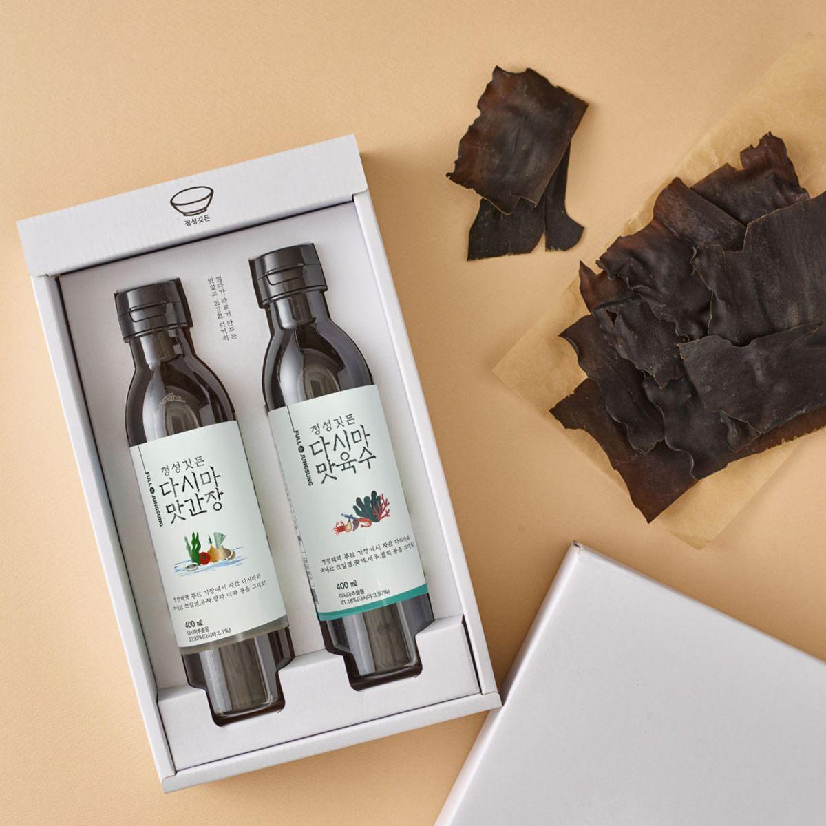 [정성깃든] 다시마 맛육수, 맛간장 400ml 2병ㅣ청정지역 다시마의 깊은 감칠맛은 담은