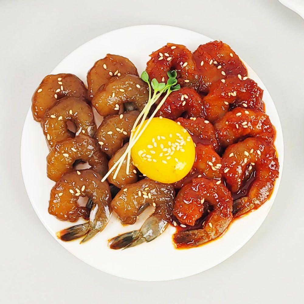 [나잇유] 깐새우장 600g (간장 300g+양념300g) | 내장까지 손질되어 간편한 밥반찬