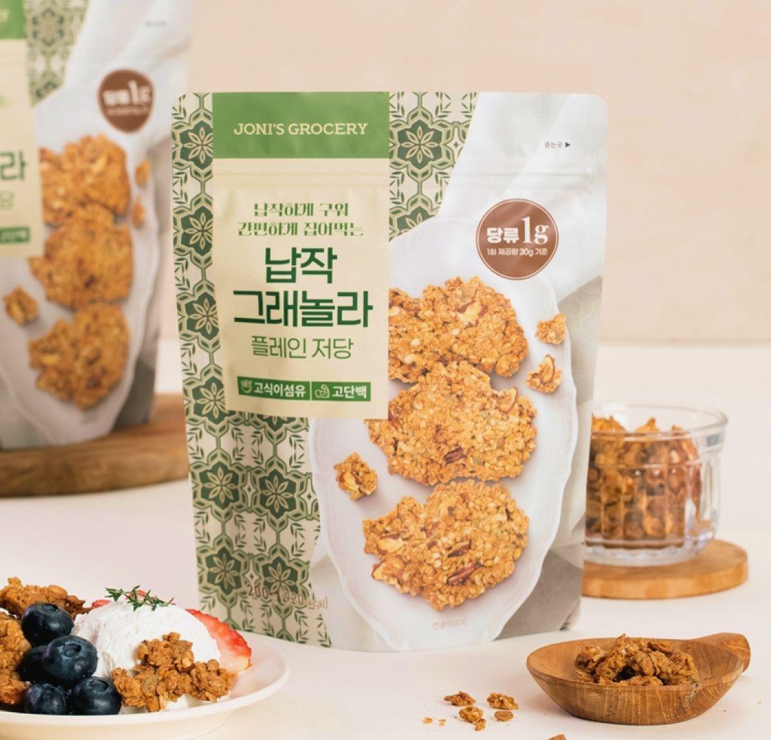 납작 그래놀라 플레인 저당 200g