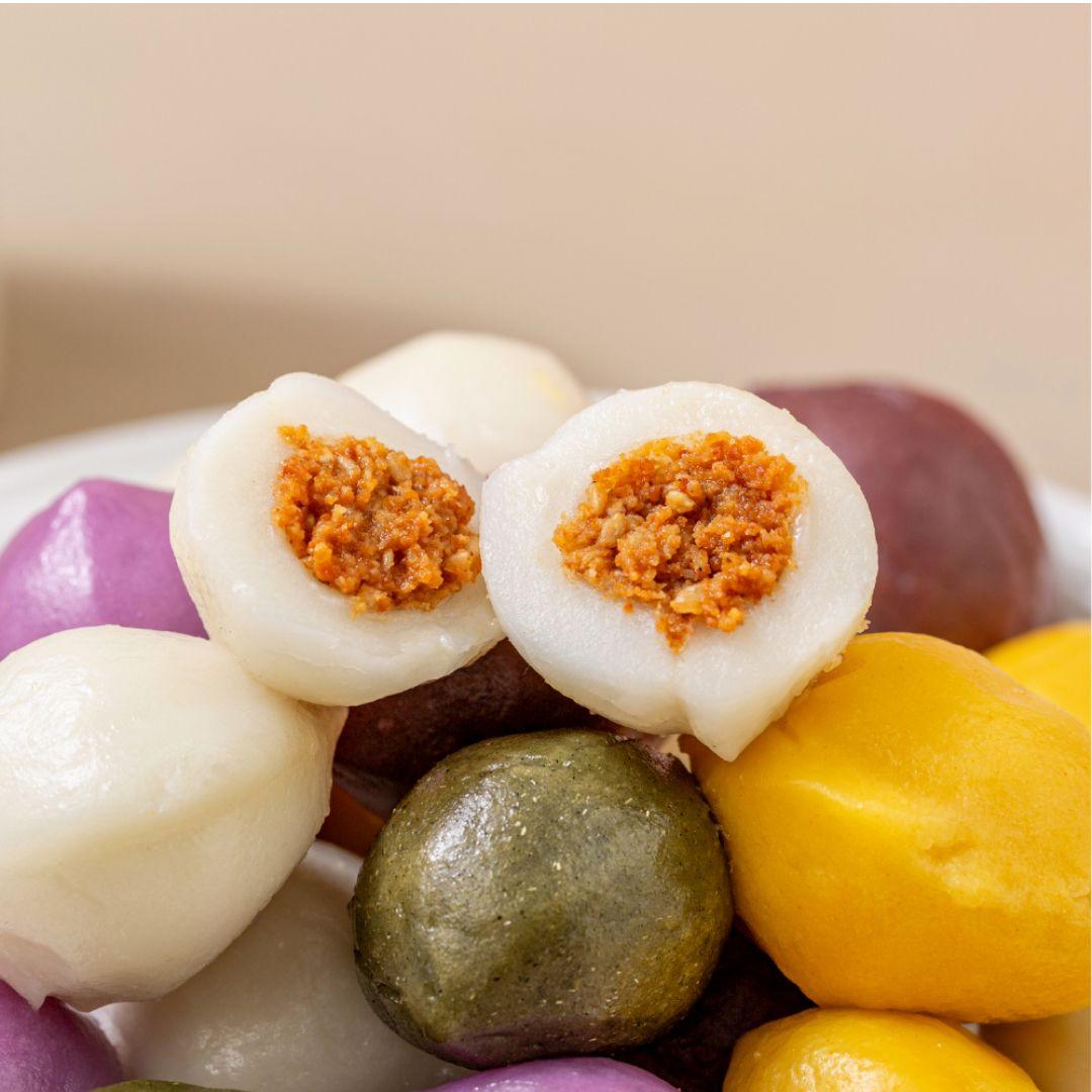 [더바른떡] 오색꿀송편 (550g*1봉)ㅣ100% 국내산 멥쌀과 천연분말 사용