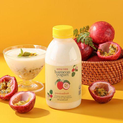 [안터원목장] 하먼요구르트 백향과 500ml | 신선한 무항생제 원유로 만든
