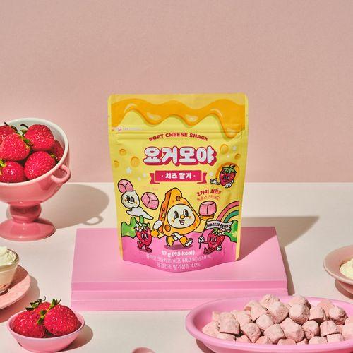[이치비야] 요거모야 치즈 큐브 딸기 (17g*1봉)ㅣ치즈와 과일의 맛과 영양 그대로