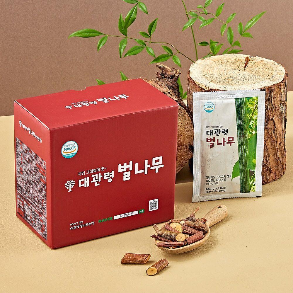 [대관령벌나무농장] 대관령벌나무순액즙 90ml 15포, 30포ㅣ순액 100% 액기스즙