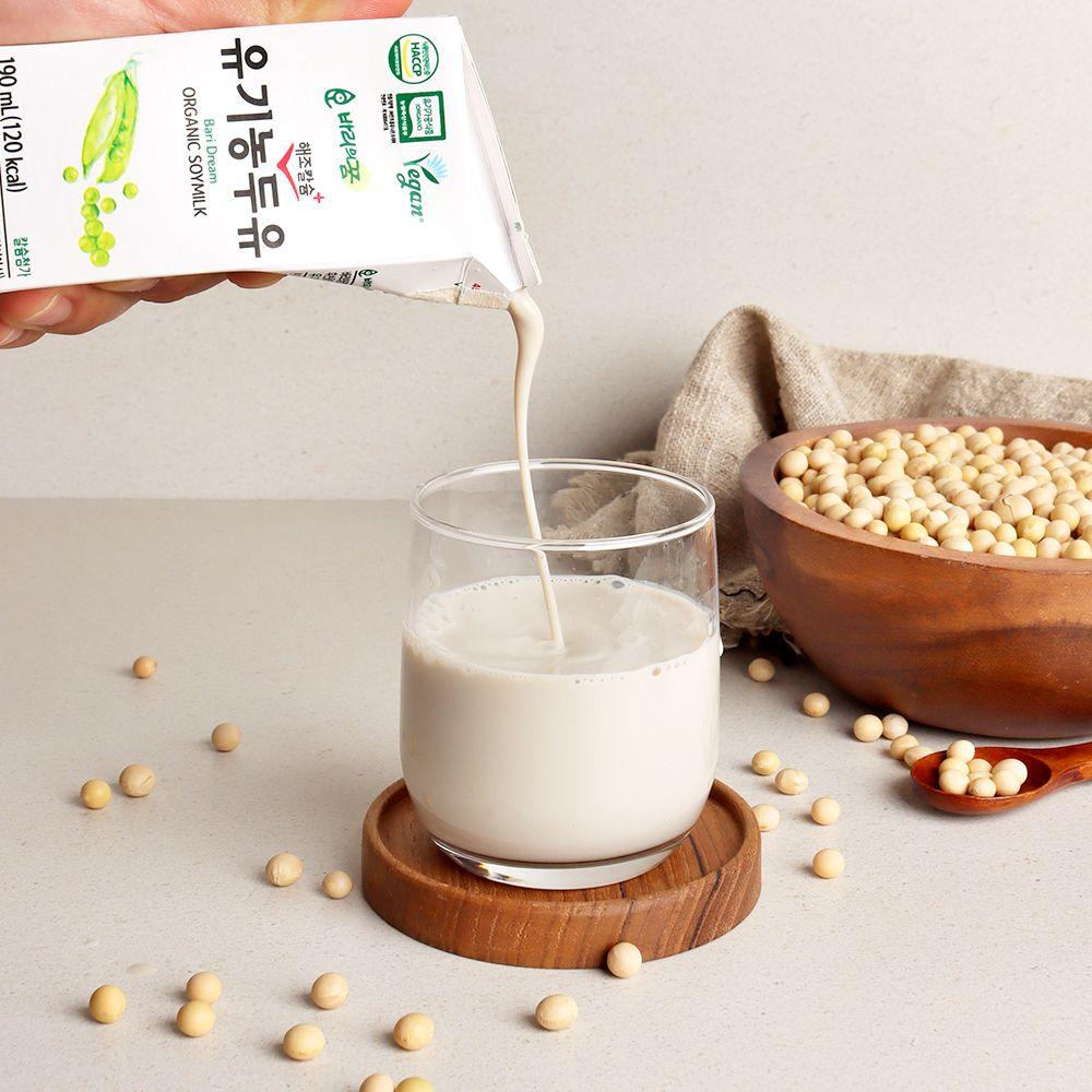 [이노푸드코리아] 유기농 두유 (190ml)ㅣNON-GMO콩으로 만든 건강한 두유