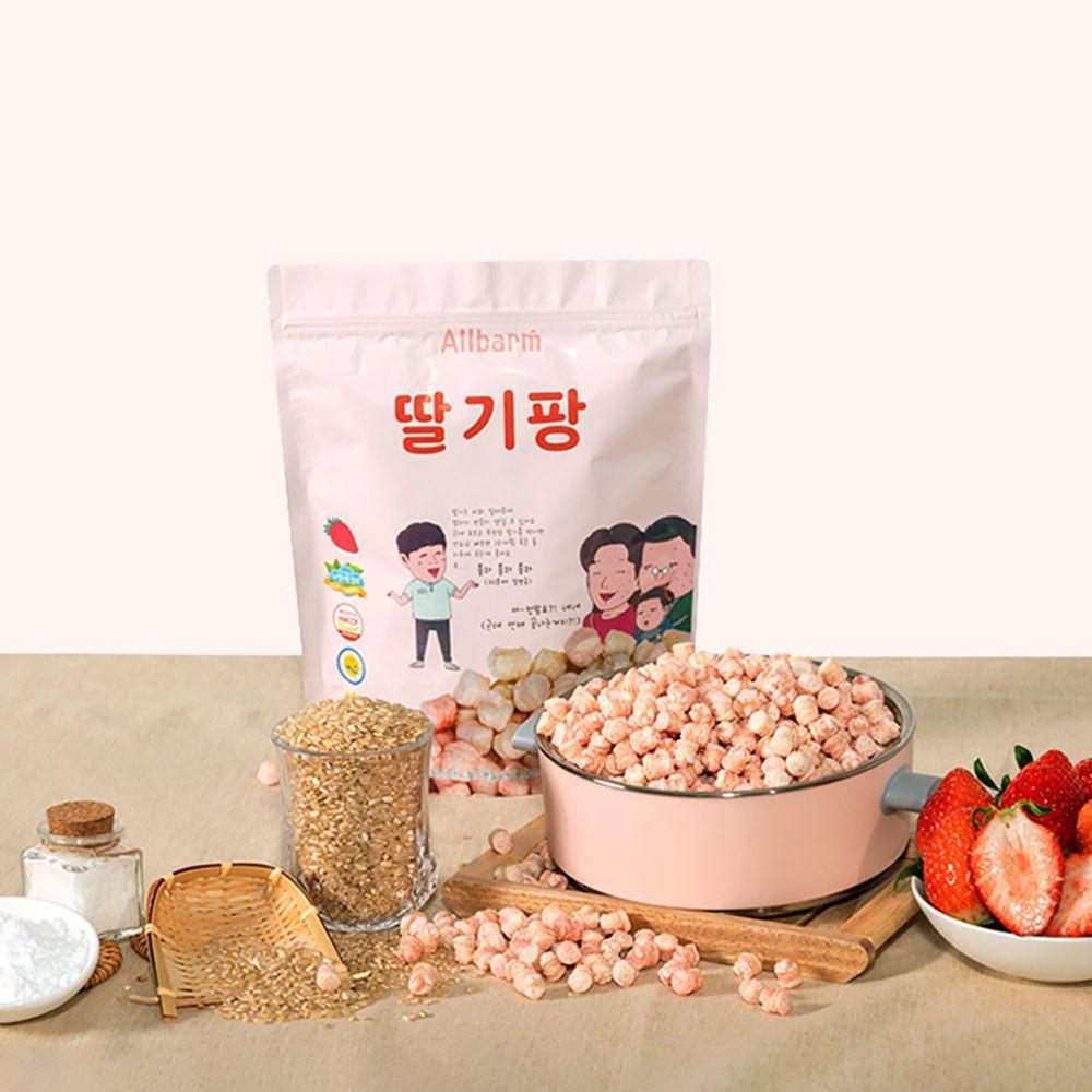 [올바름] 딸기팡 50g 1봉ㅣ자일리톨 쌀과자 아이간식
